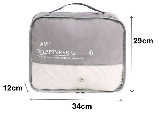 Organizer Viaggio Casa Impermeabile Borsa Organizzatore Valigia Grigio 34x29x12cm 87712