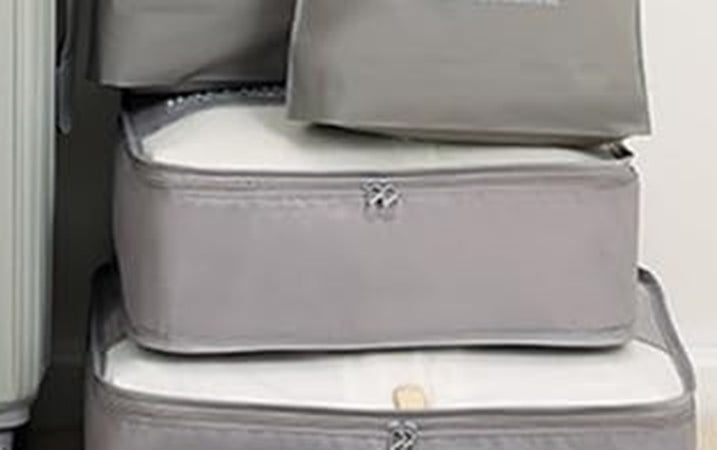 Organizer Viaggio Casa Impermeabile Borsa Organizzatore Valigia Grigio 34x29x12cm 87712