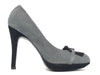 Décolleté donna Wanda d’Aragona scamosciate grigio nere tacco 10 cm