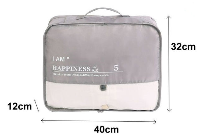 Organizer Viaggio Impermeabile Borsa Organizzatore Valigia Casa Grigio 40x32x12cm 87713