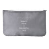 Set 2pz Organizer Viaggio Organizza Valigia Bagagli Borsa Piatta 27x12cm Grigia 87714