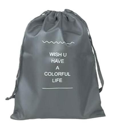 Organizer Da Viaggio Organizza Valigia Bagagli Borsa Con Coulisse 36x27cm Grigia 87715