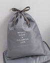 Organizer Da Viaggio Organizza Valigia Bagagli Borsa Con Coulisse 36x27cm Grigia 87715
