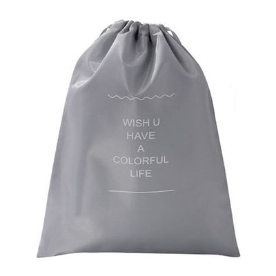 Organizer Da Viaggio Organizza Valigia Bagagli Borsa Con Coulisse 36x27cm Grigia 87715