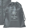 Organizer Da Viaggio Organizza Valigia Bagagli Borsa Con Coulisse 36x27cm Grigia 87715