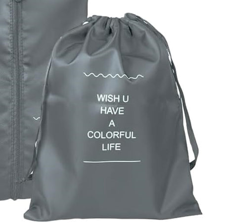 Organizer Da Viaggio Organizza Valigia Bagagli Borsa Con Coulisse 36x27cm Grigia 87715