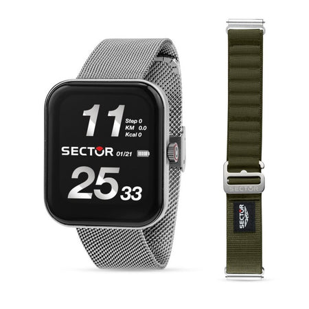 Sector S-03 Pro Light – Smartwatch Unisex Nero con Cinturino Tessuto (R3253171502)