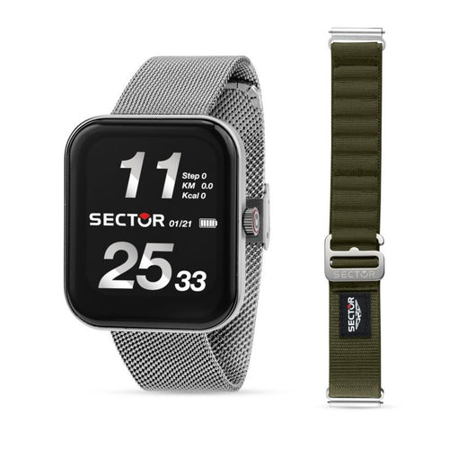 Sector S-03 Pro Light – Smartwatch Unisex Nero con Cinturino Tessuto (R3253171502)