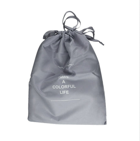 Organizer Da Viaggio Organizza Valigia Bagagli Borsa Con Coulisse 36x27cm Grigia 87715