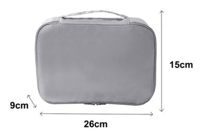 Organizer Viaggio Organizza Valigia Bagagli Borsa Per Intimo 26x15x9cm Grigia 87717
