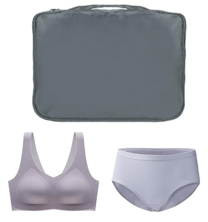 Organizer Viaggio Organizza Valigia Bagagli Borsa Per Intimo 26x15x9cm Grigia 87717