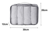 Organizer Viaggio Organizza Valigia Bagagli Borsa Per Vestiti 30x20x12cm Grigia 87718
