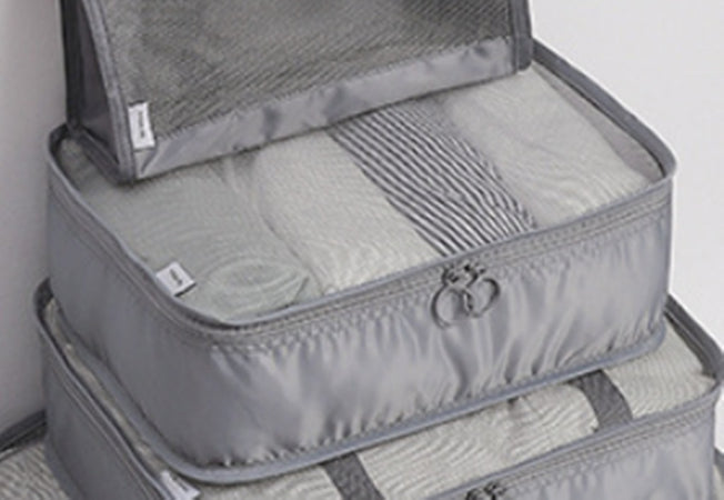 Organizer Viaggio Organizza Valigia Bagagli Borsa Per Vestiti 30x20x12cm Grigia 87718