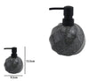 Dispenser Porta Sapone Liquido Sferico In Ceramica Rigato Marmo Nero Arredo Bagno 87794