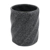Bicchiere Porta Spazzolini In Ceramica Rigato Marmo Nero Accessori Arredo Bagno 87795