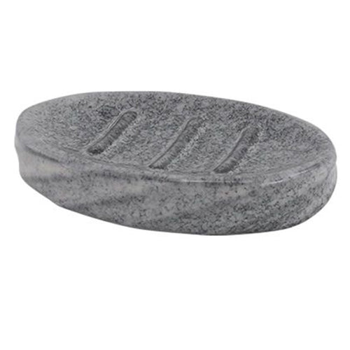 Piattino Porta Sapone Saponetta In Ceramica Rigato Effetto Marmo Ovale Bagno 87796