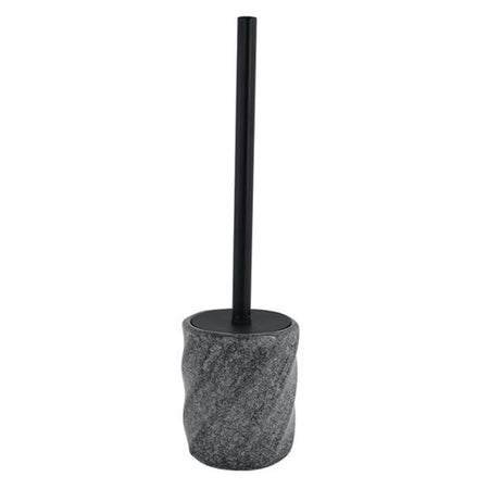 Portascopino Arredo Da Bagno Wc Toilette Rigato Marmo Nero Con Scopino Completo 87797