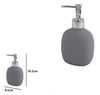 Dispenser Sapone Liquido Grigio In Abs Con Pompa Cromo Per Bagno Accessorio 87809