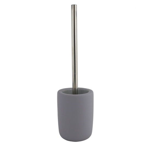 Porta Scopino Con Scopettino Wc D'appoggio Arredo Accessorio Bagno Grigio 87812
