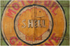 Biscottini Armadietto da officina texaco oil in ferro dipinto a mano stile vintage