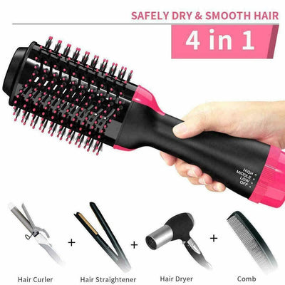 Spazzola One Step Lisciante Ionica Asciugacapelli In Ceramica Phon 4 In 1 1000 W