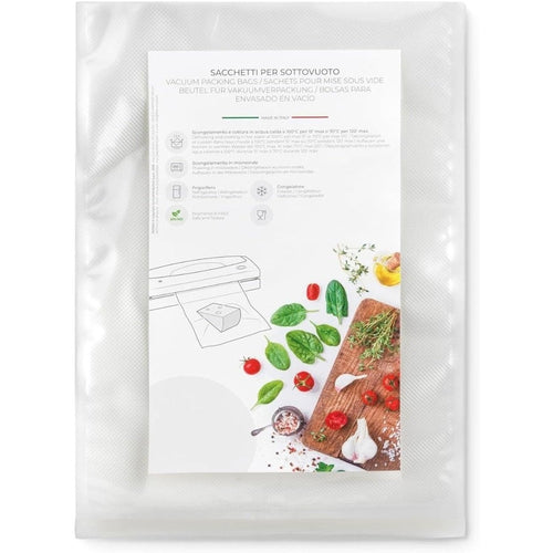 Kit 20pz Sacchetti Sottovuoto 25x35cm Per Congelatore Frigorifero Microonde Cottura