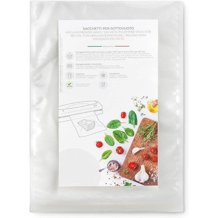 Kit 20pz Sacchetti Sottovuoto 20x30cm Per Congelatore Frigorifero Microonde Cottura