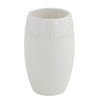 Porta Spazzolini Bicchiere Bianco Pelle Accessorio Arredo Da Bagno Elegante 87787