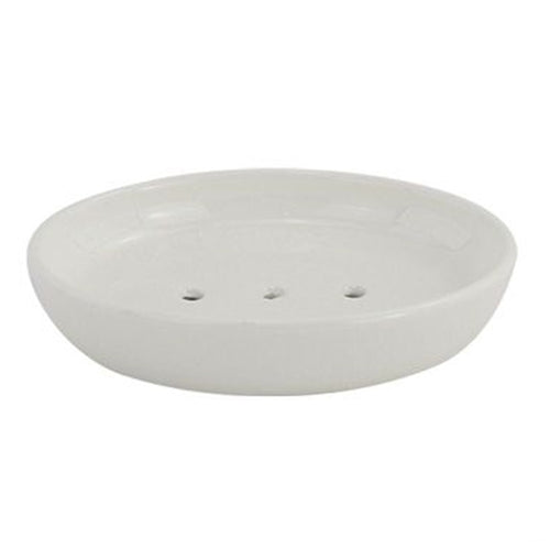 Porta Sapone Saponetta Piatto Bianco Pelle Accessorio Arredo Bagno Elegante 87788
