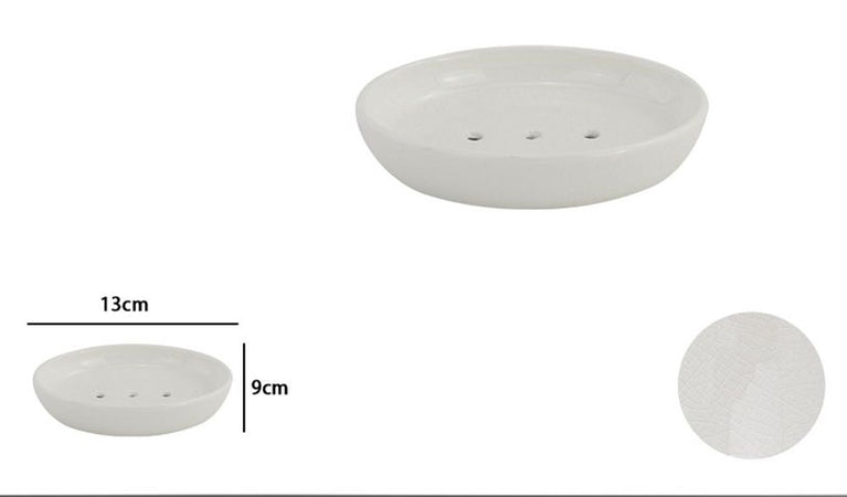 Porta Sapone Saponetta Piatto Bianco Pelle Accessorio Arredo Bagno Elegante 87788
