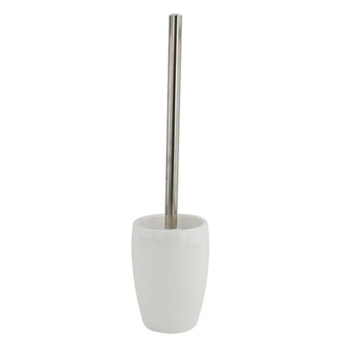 Porta Scopino Bianco Pelle Con Scopettino Wc Accessorio Arredo Bagno Elegante 87789