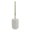 Portascopino Bagno Wc Toilette Bianco Design Etnico Bordo Dorato Con Scopino 87793