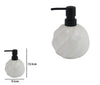 Dispenser Porta Sapone Liquido Sfera Ceramica Rigato Obbliquo Bianco Arredo Bagno 87798