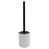 Portascopino Arredo Da Bagno Wc Rigato Obbliquo Bianco Con Scopino Completo 87801