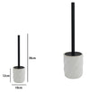 Portascopino Arredo Da Bagno Wc Rigato Obbliquo Bianco Con Scopino Completo 87801