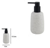 Dispenser Porta Sapone Liquido In Ceramica Bianco Effetto Pietra Granito Bagno 87805