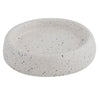 Piatto Piattino Porta Sapone Bagno Tondo Ceramica Bianco Effetto Pietra Granito 87807