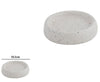 Piatto Piattino Porta Sapone Bagno Tondo Ceramica Bianco Effetto Pietra Granito 87807