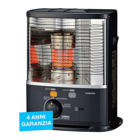 STUFA A STOPPINO STUFE SENZA CANNA FUMARIA A 2.4 KW COMBUSTIBILE LIQUIDO CORONA