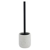 Porta Scopino Con Scopettino Nero Wc Bagno Ceramica Bianco Effetto Pietra Granito 87808