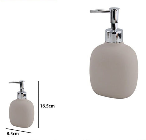 Dispenser Sapone Liquido Tortora In Abs Con Pompa Cromo Per Bagno Accessorio 87813