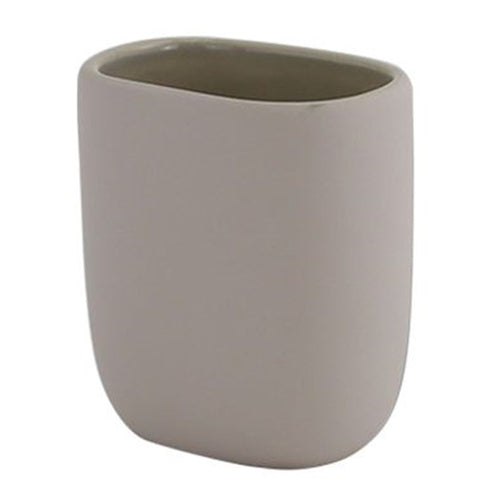 Bicchiere Porta Spazzolini Dentifricio Piatto Tortora Arredo Bagno Accessorio 87814