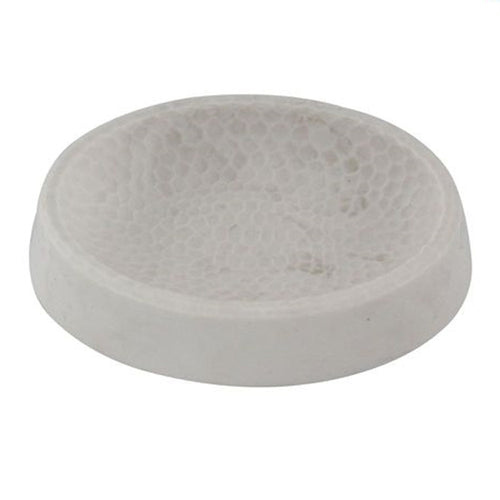Piatto Porta Sapone Piattino Saponetta Bianco Lavorato Accessorio Arredo Bagno 10437