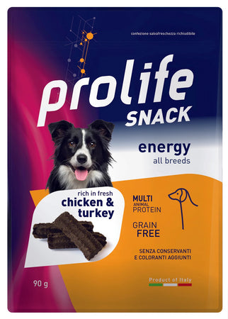 Prolife Snack Energy Cani All Breeds pollo e tacchino 90 gr