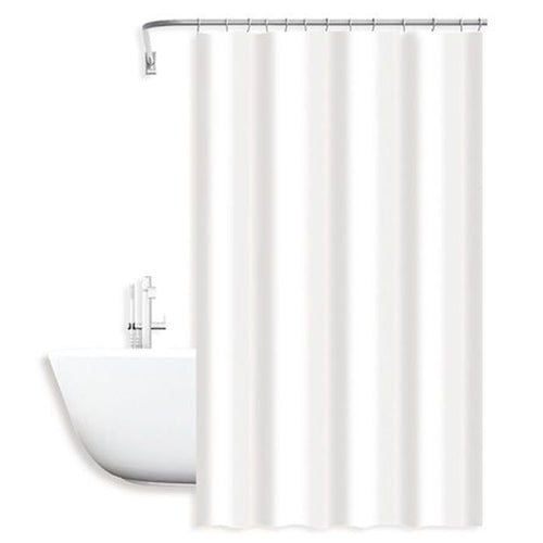 Tenda Doccia Antimuffa Impermeabile 180 X 200 Cm Ganci Anelli Bagno Bianca 79708