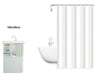 Tenda Doccia Antimuffa Impermeabile 180 X 200 Cm Ganci Anelli Bagno Bianca 79708