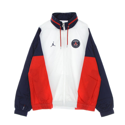 JORDAN Giacca a Vento Uomo Paris Saint-germain Nylon Hooded Jacket White/midnight Navy da uomo