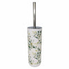 Portascopino A Cilindro Con Scopino Bagno Wc Toilette Fiori Foglie Accessorio 87057