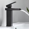 Miscelatore A Cascata Nero Lavabo Bagno Rubinetto A Canna Bassa Monocomando 87398