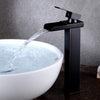 Miscelatore A Cascata Nero Lavabo Bagno Rubinetto A Canna Alta Monocomando 87399